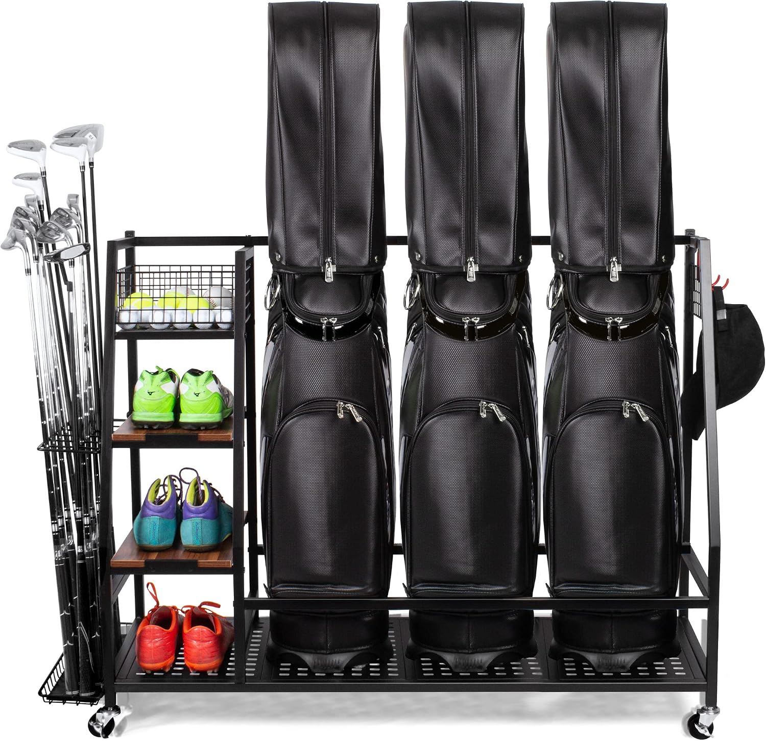 Golf Equipment Organizer For Garage - منظم تخزين حقائب الجولف شديد التحمل