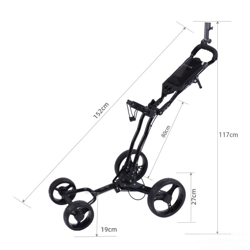 عربة جولف قابلة للطي بثلاث عجل - مراجعة Golf Bag Stand Cart وسعره