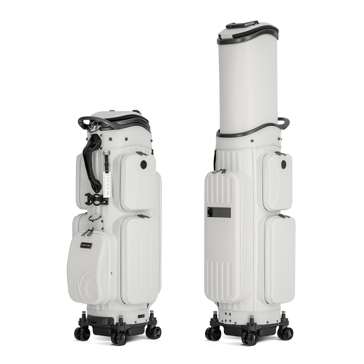 حقيبة جولف HELIX صلبة مع 4 عجل - مراجعة Golf Bag Stand Cart وسعره
