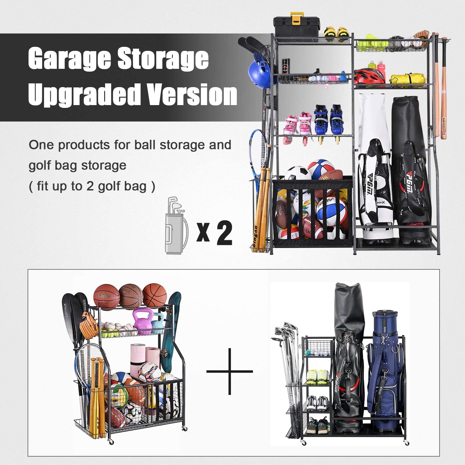 حامل تخزين معدات رياضية للجراج - مراجعة Golf Equipment Organizer For Garage وسعره