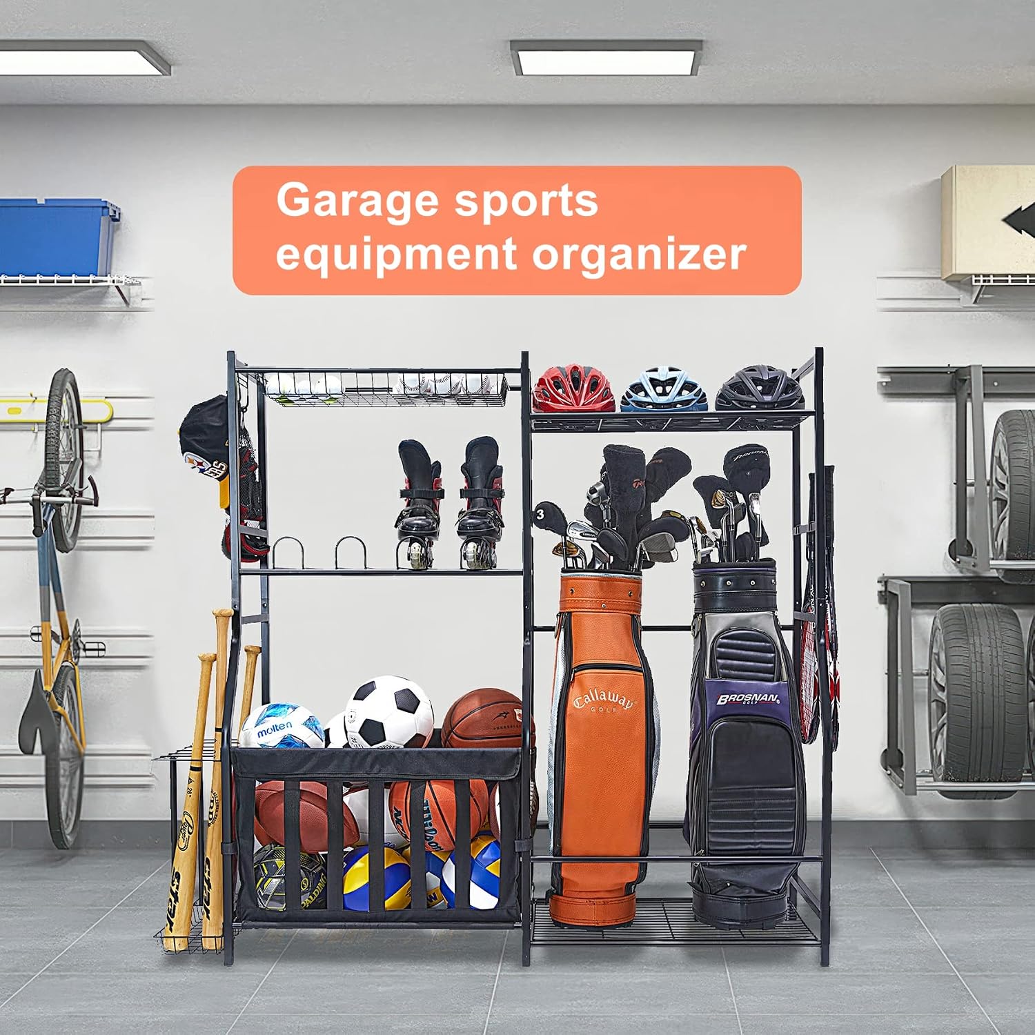 رف تخزين معدات رياضية للجراج،  - مراجعة Golf Equipment Organizer For Garage وسعره