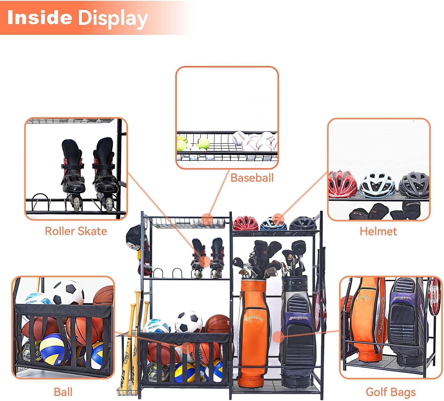 رف تخزين معدات رياضية للجراج،  - مراجعة Golf Equipment Organizer For Garage وسعره
