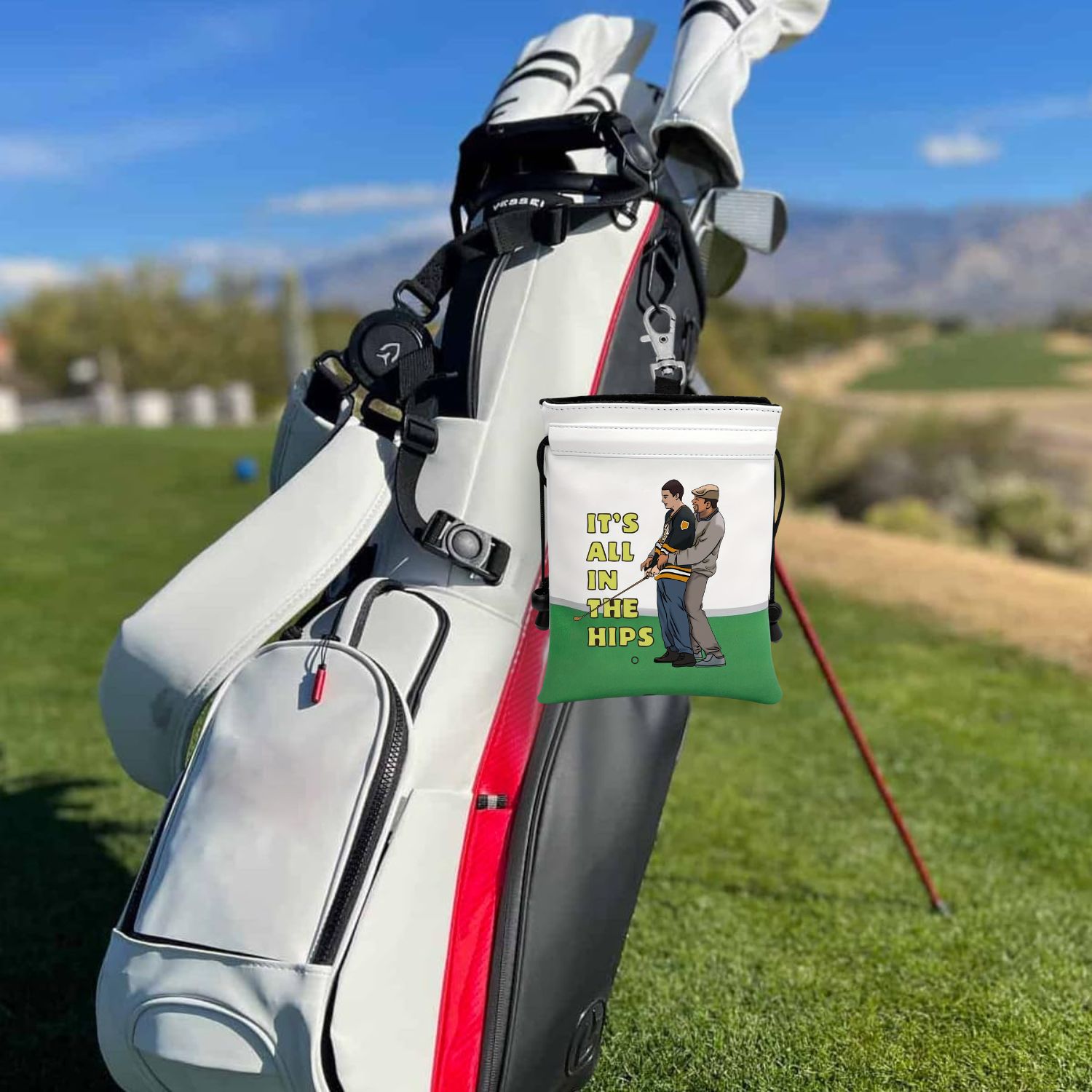 بو الجلود جولف تي الحقيبة مع إ - مراجعة Golf Bag Stand Cart وسعره