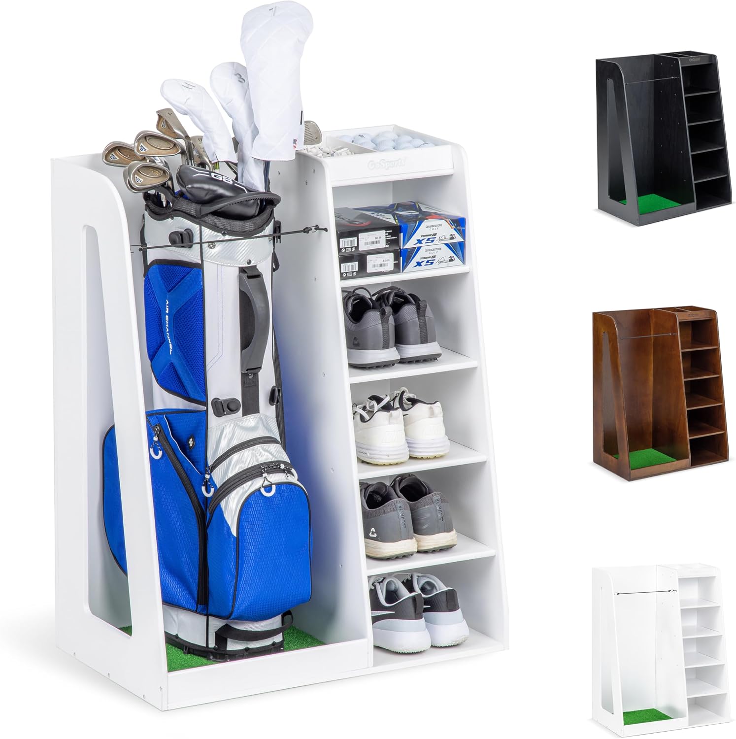 رف تخزين خشبي فاخر لحقائب الجو - مراجعة Golf Equipment Organizer For Garage وسعره